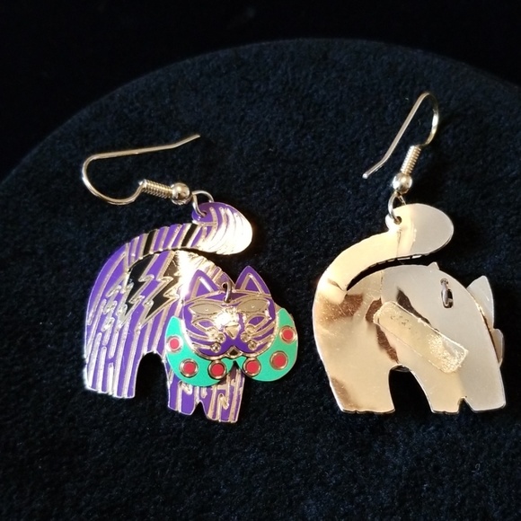 collection cat drop earrings - Picture 2 of 4